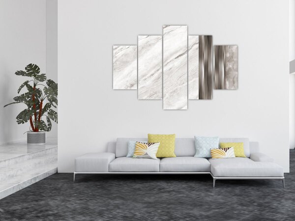 Slika - Mramor sa srebrnim linijama (150x105 cm)
