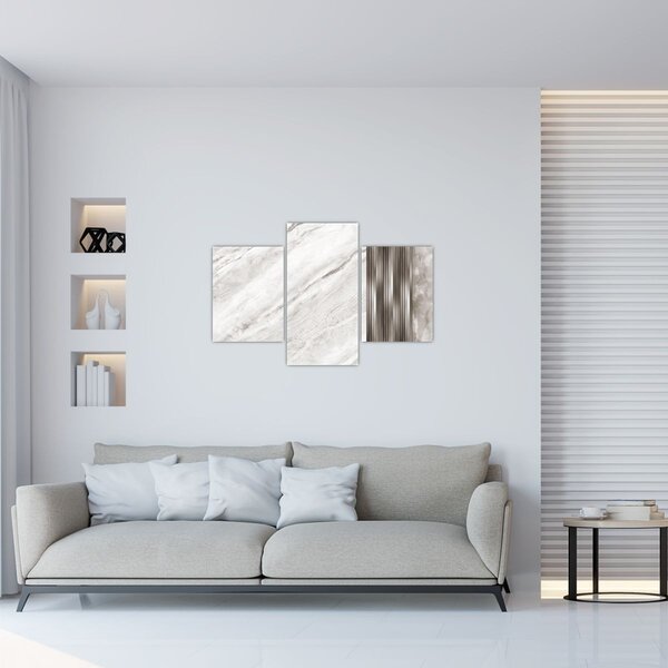 Slika - Mramor sa srebrnim linijama (90x60 cm)