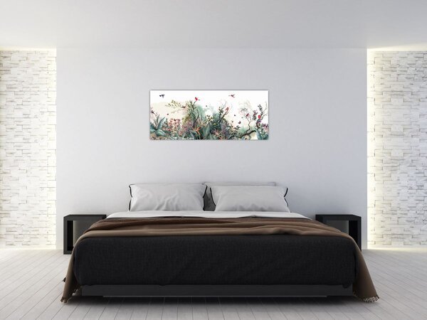 Slika - Prirodni krajolik, akvarel (120x50 cm)