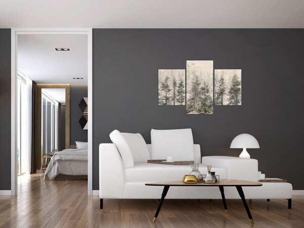 Slika - Borova šuma I., akvarel (90x60 cm)