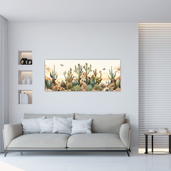 Slika - Pustinja, akvarel (120x50 cm)