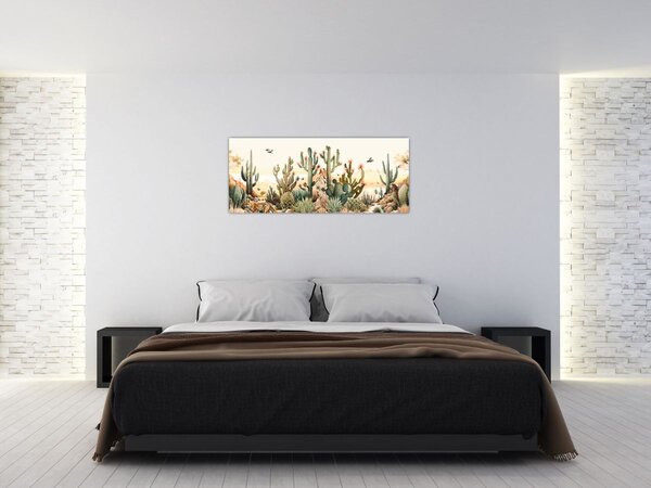 Slika - Pustinja, akvarel (120x50 cm)