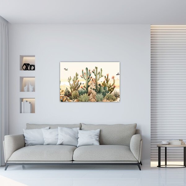 Slika - Pustinja, akvarel (90x60 cm)