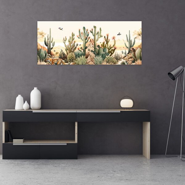 Slika - Pustinja, akvarel (120x50 cm)