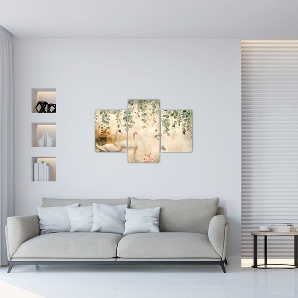 Slika - Jezero, akvarel (90x60 cm)
