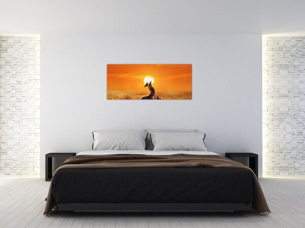 Slika - Žirafe u nacionalnom parku Serengeti (120x50 cm)