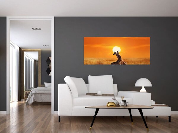 Slika - Žirafe u nacionalnom parku Serengeti (120x50 cm)