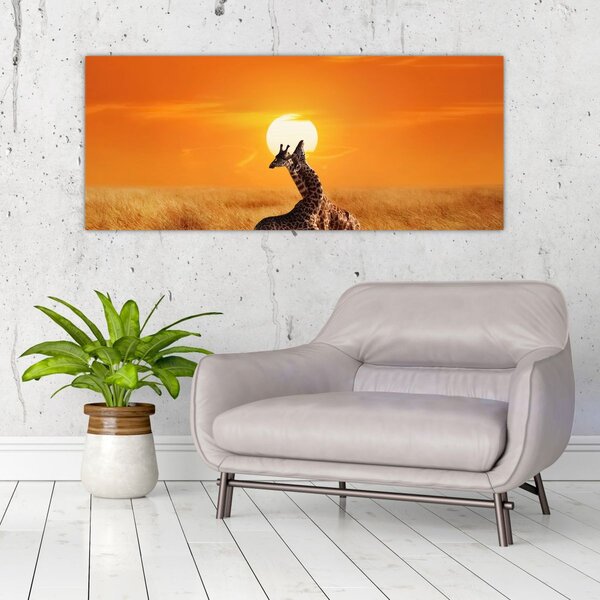 Slika - Žirafe u nacionalnom parku Serengeti (120x50 cm)