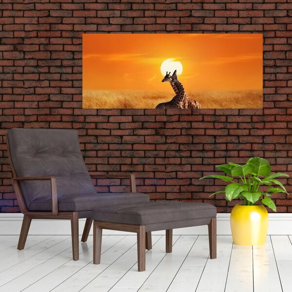 Slika - Žirafe u nacionalnom parku Serengeti (120x50 cm)