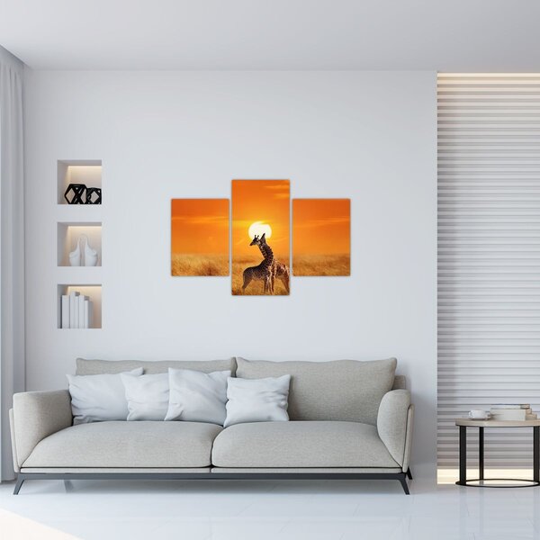 Slika - Žirafe u nacionalnom parku Serengeti (90x60 cm)
