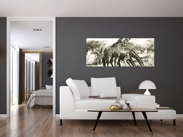 Slika - Žirafe, berba (120x50 cm)