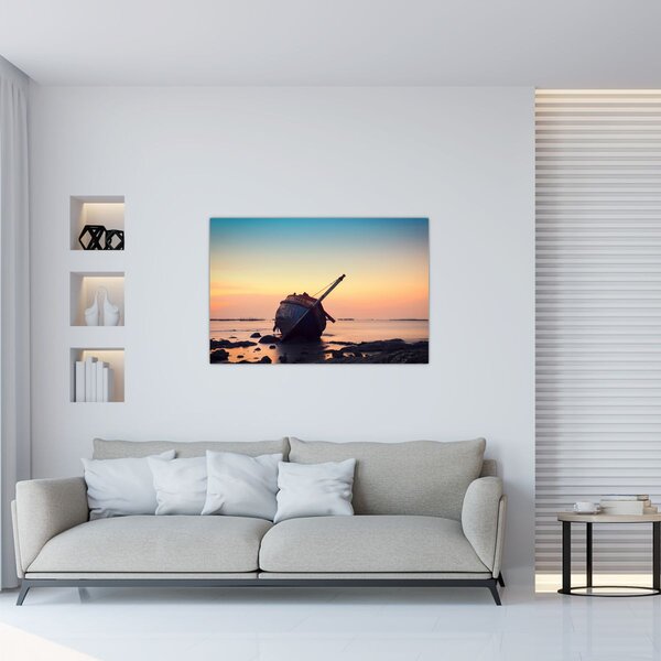 Slika - Nasukani brod (90x60 cm)