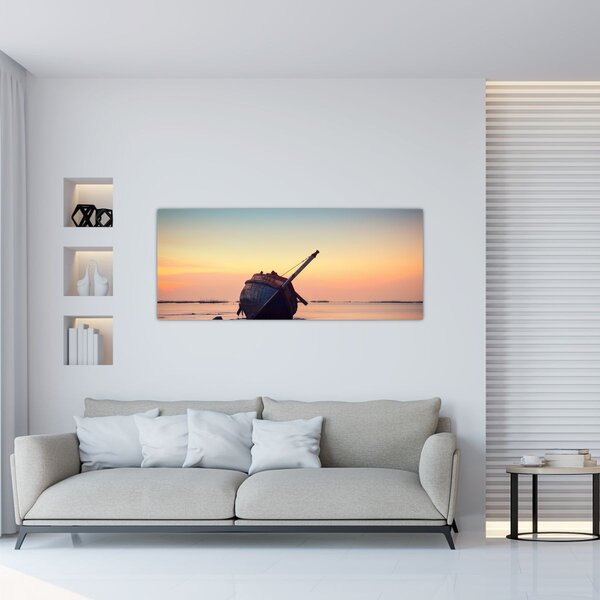 Slika - Nasukani brod (120x50 cm)