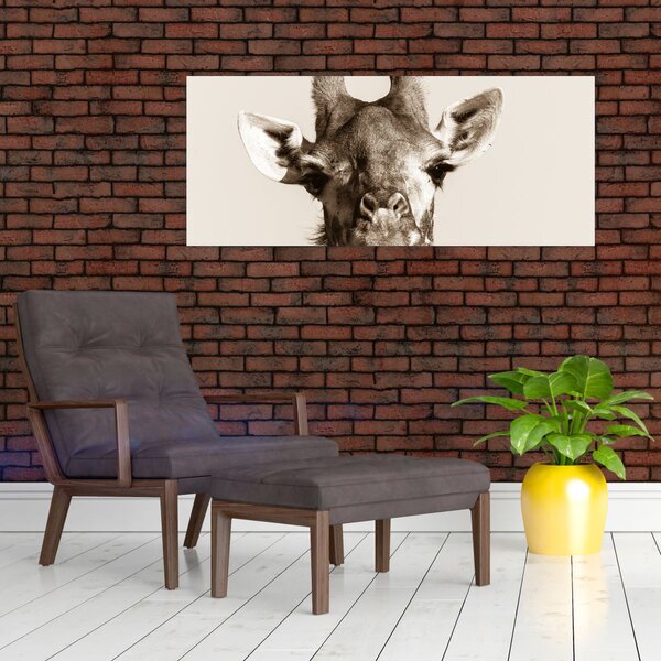 Slika - Portret žirafe, vintage (120x50 cm)