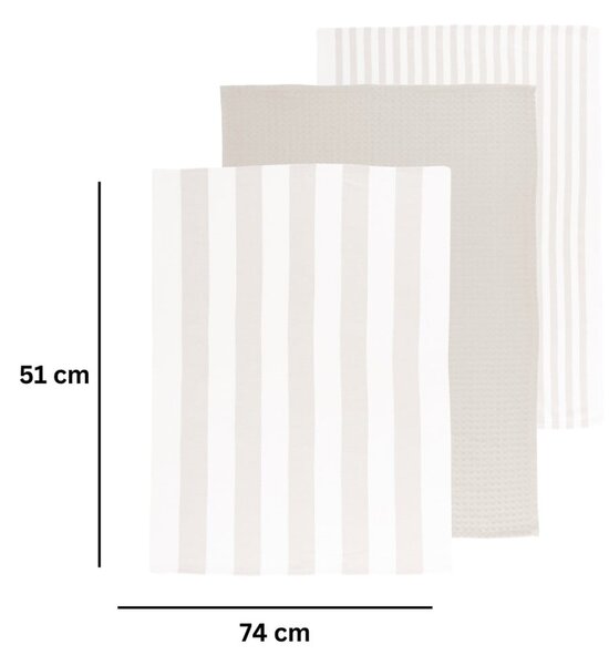 Pamučna kuhinjska krpa 3 kom 51x74 cm Marra – Tiseco Home Studio