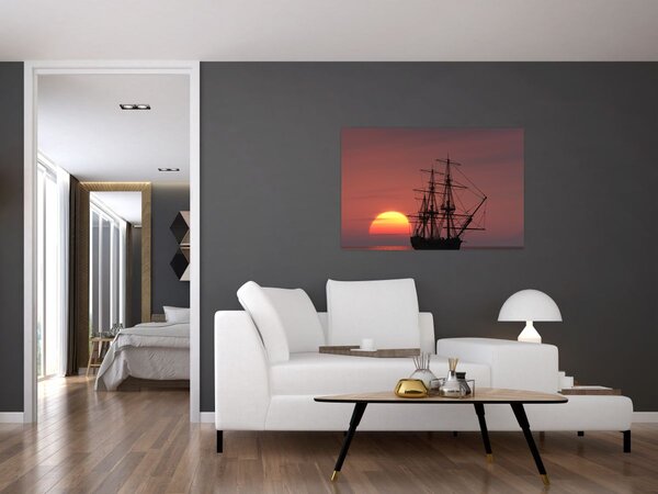 Slika - Srednjovjekovni brod (90x60 cm)