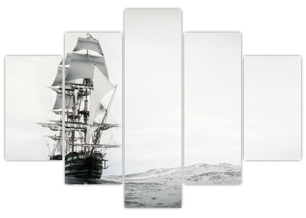 Slika - Brod koji plovi oceanom (150x105 cm)