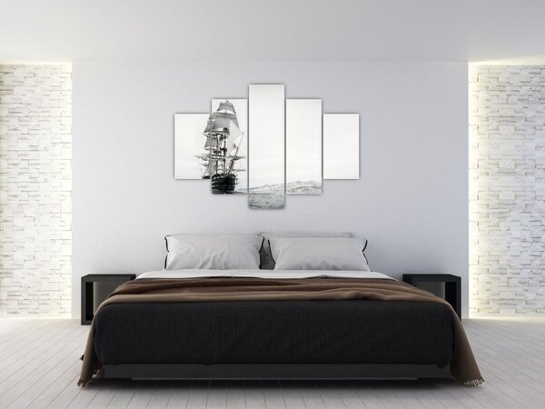 Slika - Brod koji plovi oceanom (150x105 cm)