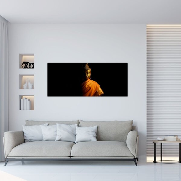 Slika - Zlatni kip Bude (120x50 cm)