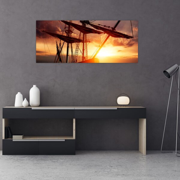 Slika - Drevni gusarski brod (120x50 cm)