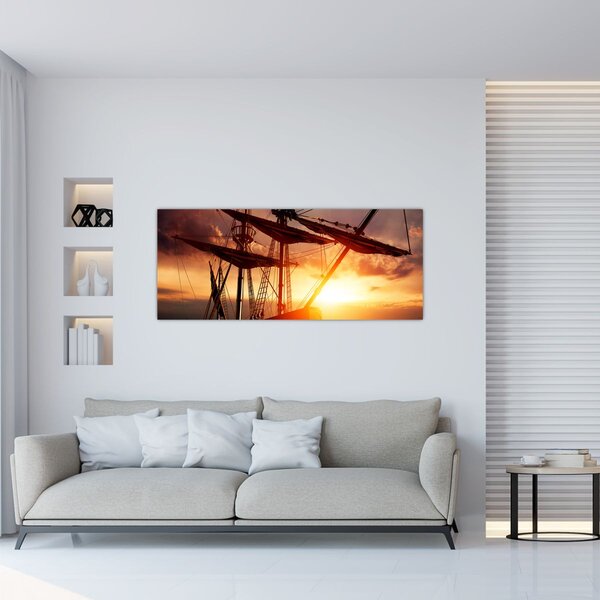 Slika - Drevni gusarski brod (120x50 cm)