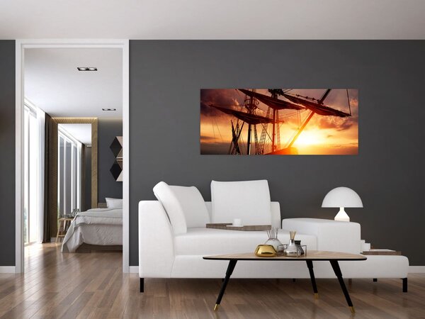 Slika - Drevni gusarski brod (120x50 cm)