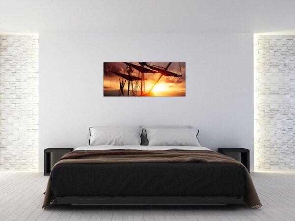 Slika - Drevni gusarski brod (120x50 cm)