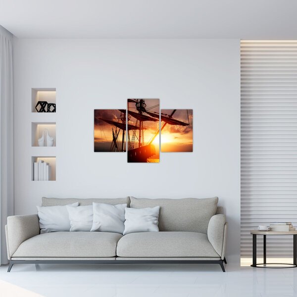 Slika - Drevni gusarski brod (90x60 cm)