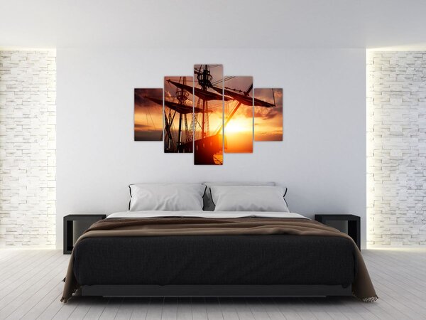 Slika - Drevni gusarski brod (150x105 cm)