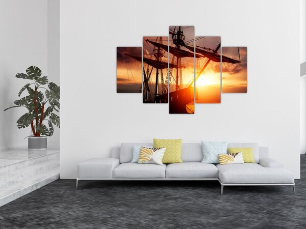 Slika - Drevni gusarski brod (150x105 cm)