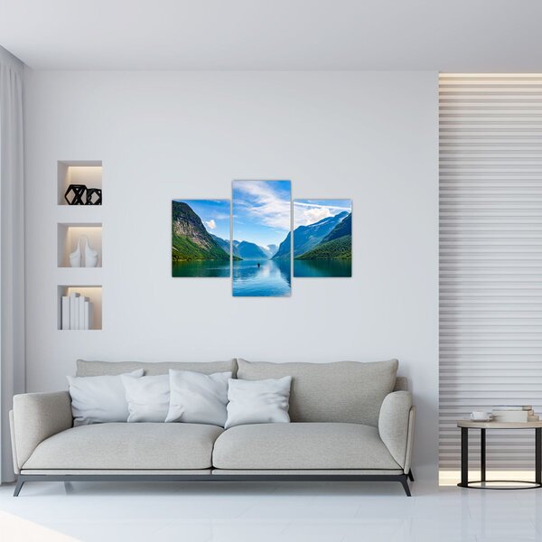 Slika - Jezero Lovatnet (90x60 cm)