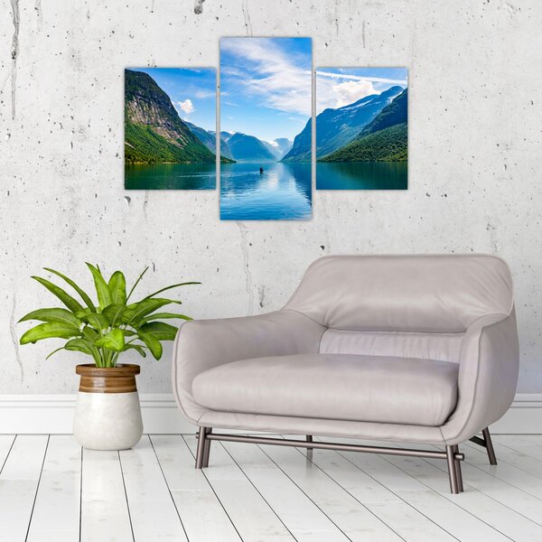 Slika - Jezero Lovatnet (90x60 cm)