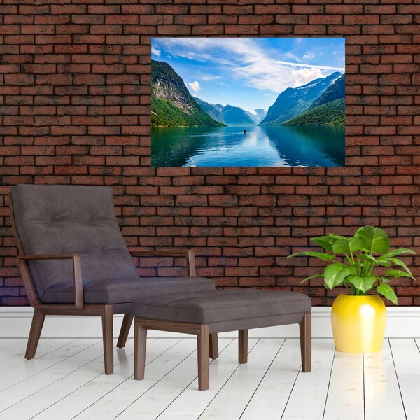 Slika - Jezero Lovatnet (90x60 cm)