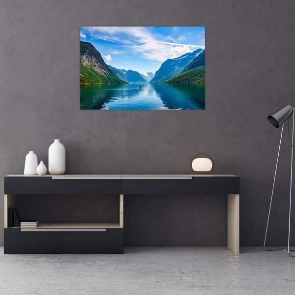 Slika - Jezero Lovatnet (90x60 cm)