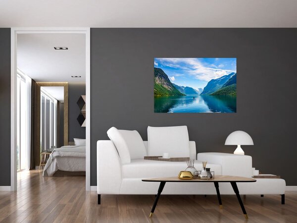 Slika - Jezero Lovatnet (90x60 cm)