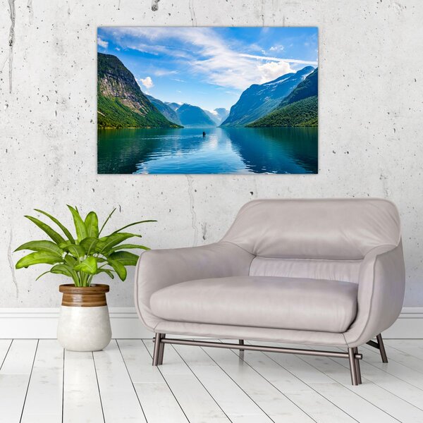 Slika - Jezero Lovatnet (90x60 cm)