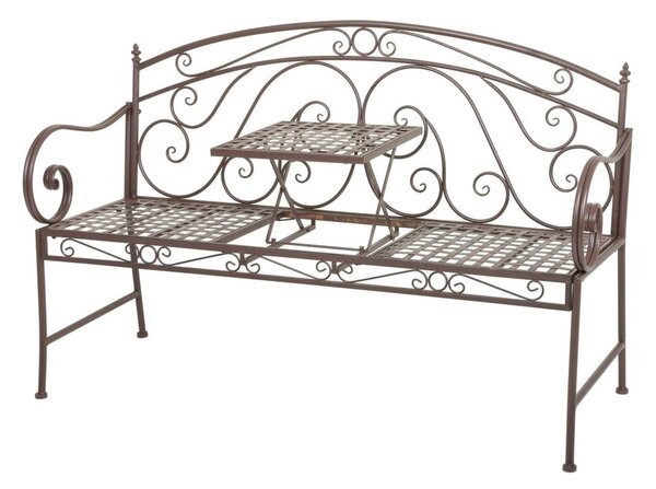 Smeđa metalna vrtna klupa Saket – Garden Pleasure