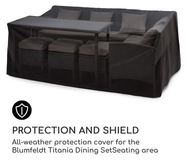 Blumfeldt Titania Raincover, zaštitni pokrivač, 100% poliester, zaštita od vremenskih utjecaja, crna