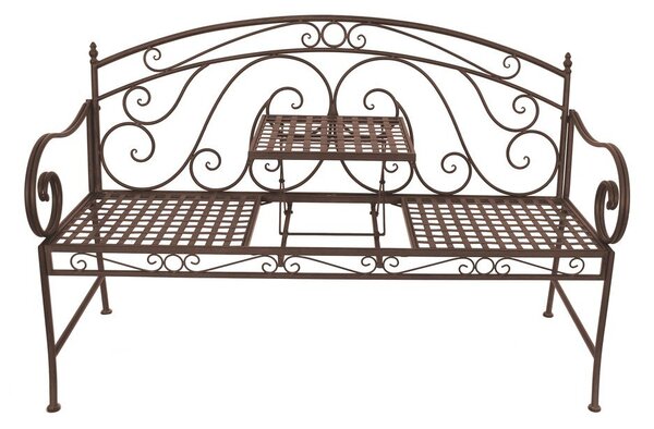 Smeđa metalna vrtna klupa Saket – Garden Pleasure