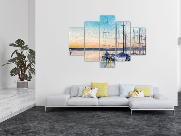 Slika - Vožnja čamcem, akvarel (150x105 cm)