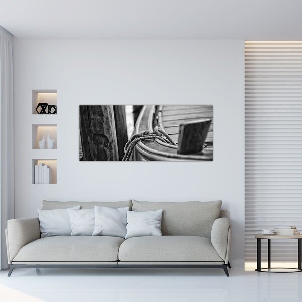 Slika - Privezani čamac (120x50 cm)