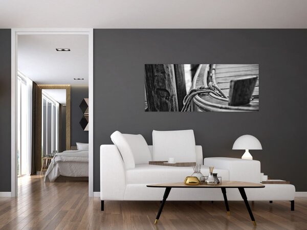 Slika - Privezani čamac (120x50 cm)