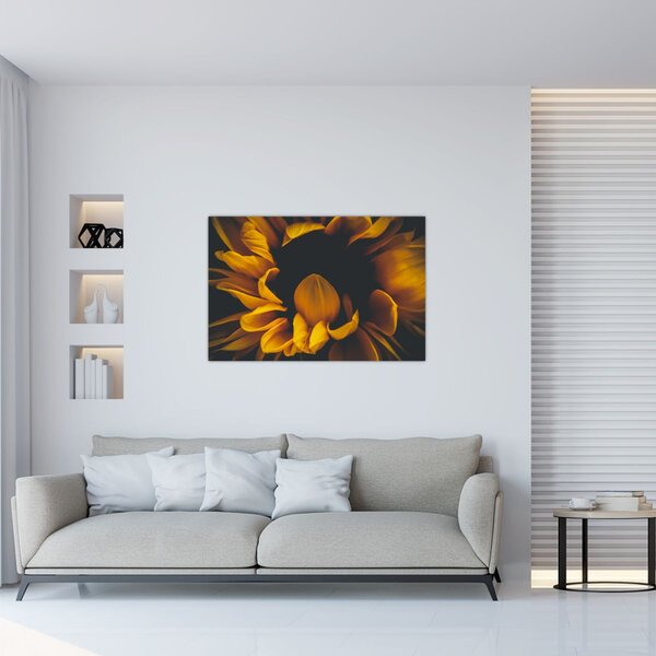 Slika - Suncokreti u crnoj pozadini (90x60 cm)