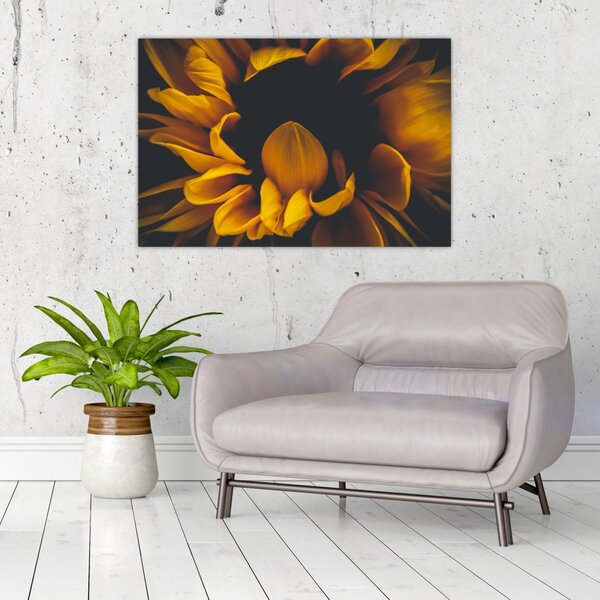 Slika - Suncokreti u crnoj pozadini (90x60 cm)