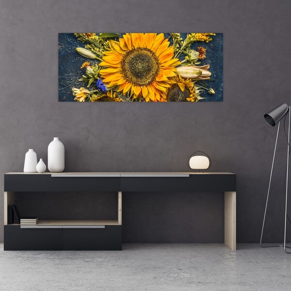 Slika - Jesensko cvijeće (120x50 cm)
