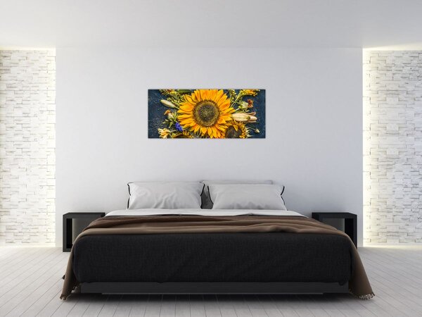 Slika - Jesensko cvijeće (120x50 cm)