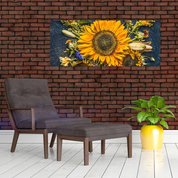 Slika - Jesensko cvijeće (120x50 cm)