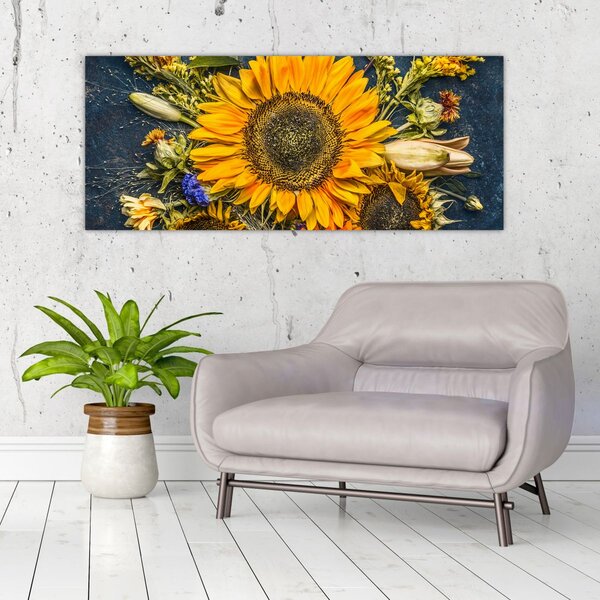 Slika - Jesensko cvijeće (120x50 cm)