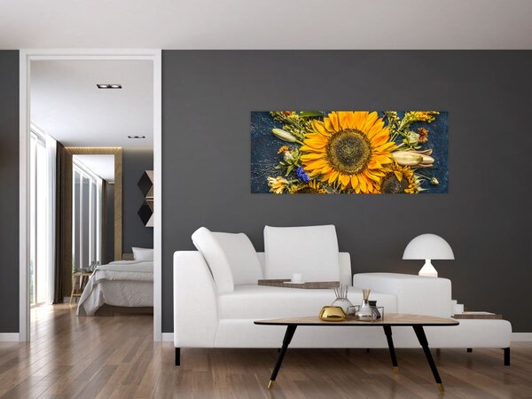 Slika - Jesensko cvijeće (120x50 cm)