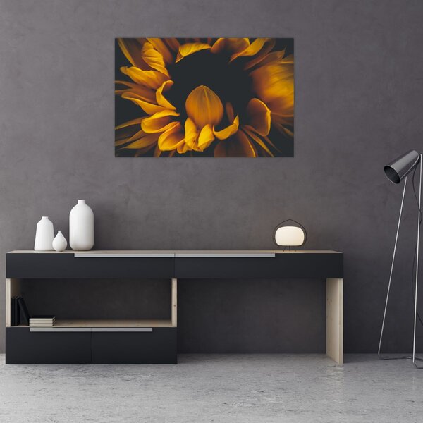 Slika - Suncokreti u crnoj pozadini (90x60 cm)